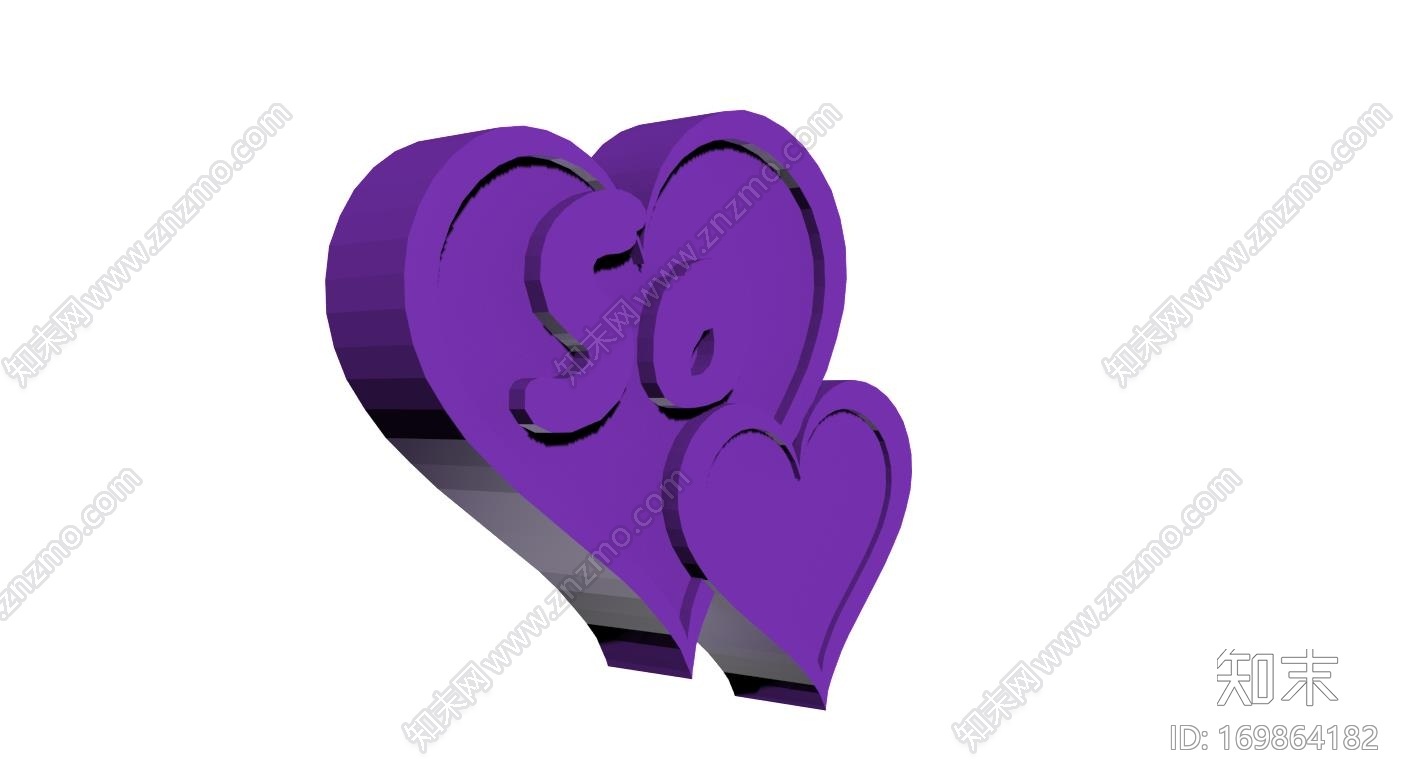 爱心字母-so3d打印模型下载【ID:169864182】