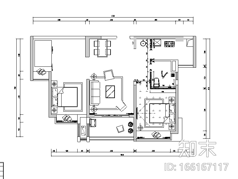 地中海风格东部现代城花园样板间设计施工图（附效果图...cad施工图下载【ID:166167117】