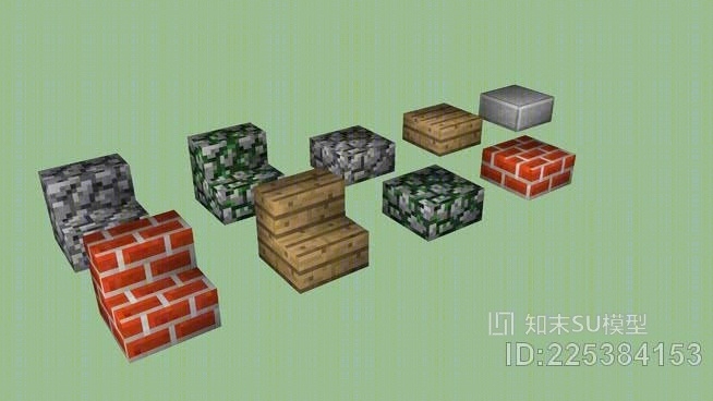 微型台阶SU模型下载【ID:225384153】