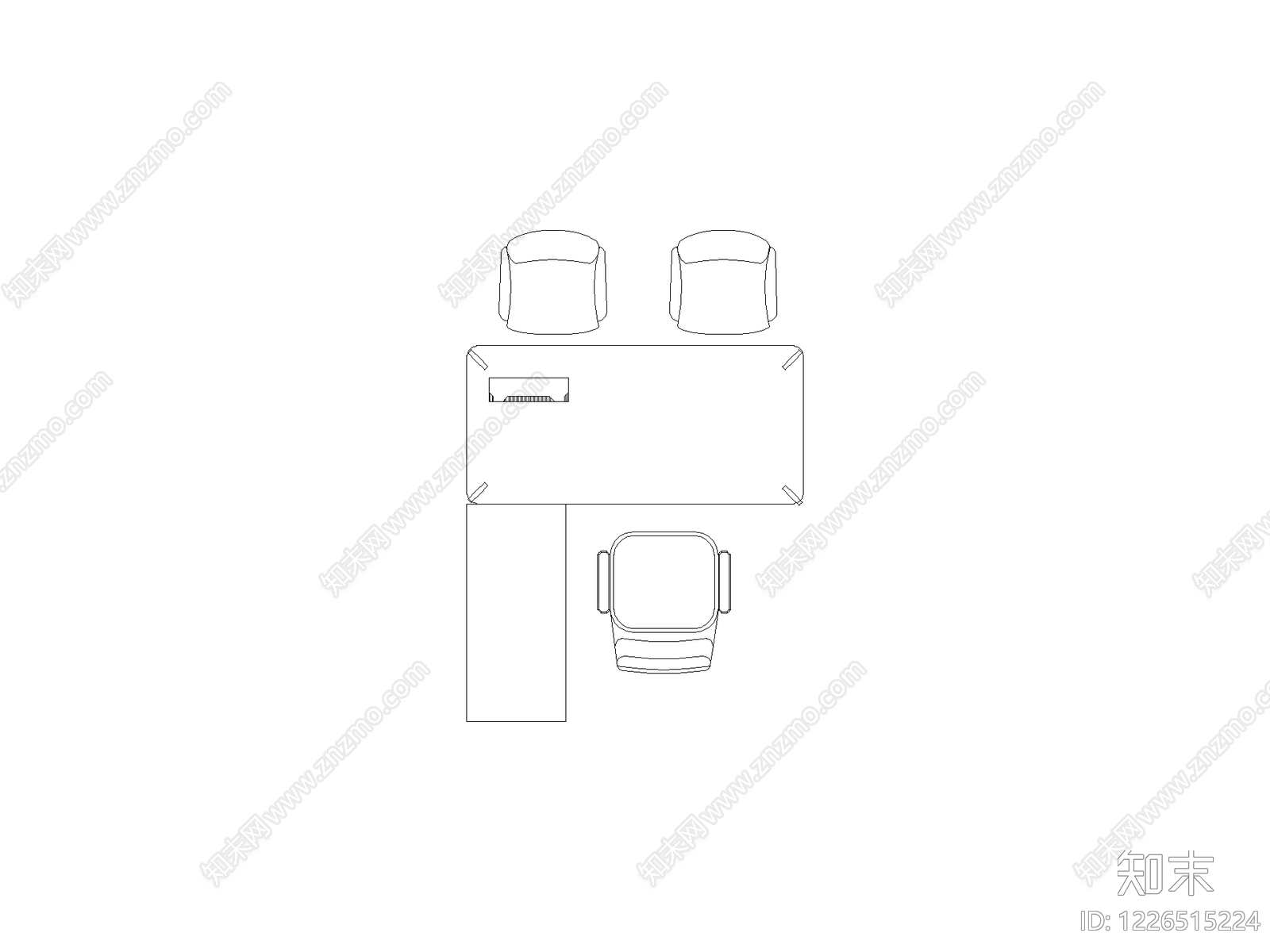 桌子cad施工图下载【ID:1226515224】