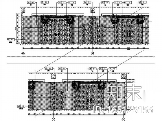 [北京]现代风格餐厅包房装修施工图（含效果）cad施工图下载【ID:165125155】