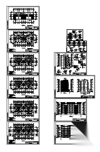 春江花园某七层住宅楼建筑施工图cad施工图下载【ID:149851162】