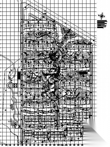 某居住区景观工程总图设计cad施工图下载【ID:161096179】