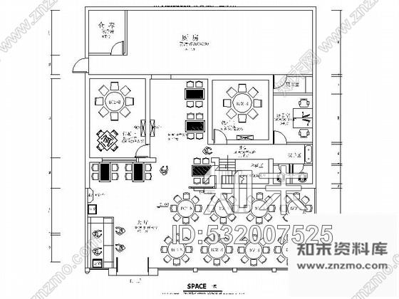 施工图长沙某风味餐馆室内装修施工图cad施工图下载【ID:532007525】