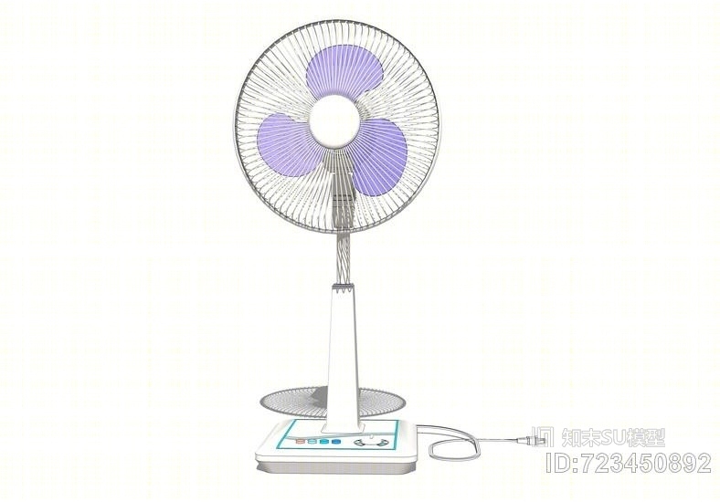 落地扇SU模型下载【ID:723450892】