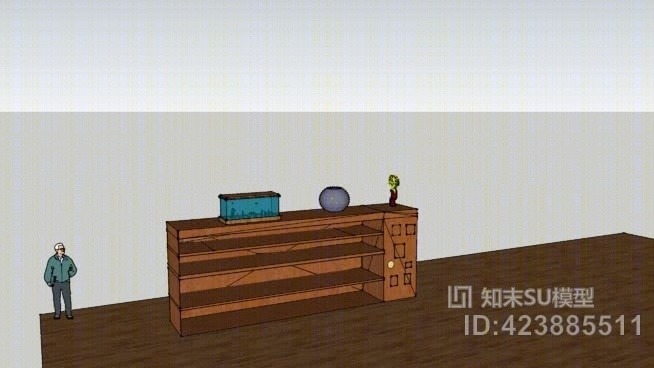 奇特书架SU模型下载【ID:423885511】