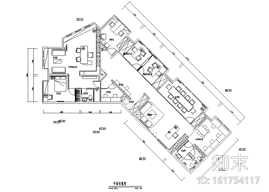详细全套现代办公空间设计施工图+效果图(另含设计方案...施工图下载【ID:161754117】