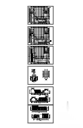 [徽派]某三层仿古茶馆会所建筑方案图施工图下载【ID:165949131】