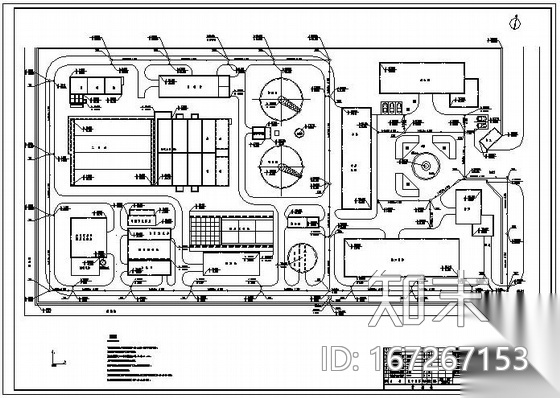 某污水处理厂总平面图（批准的初设）施工图下载【ID:167267153】