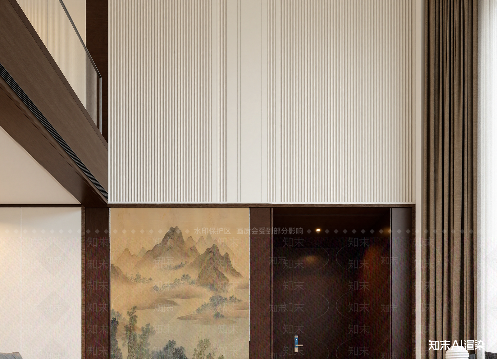 新中式酒店客房3D模型下载【ID:1215030243】