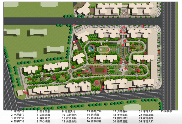 [福建]简欧风格居住区景观深化设计方案cad施工图下载【ID:161084142】