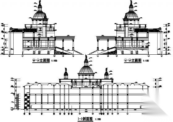 某四层售楼处建筑方案图cad施工图下载【ID:165140131】