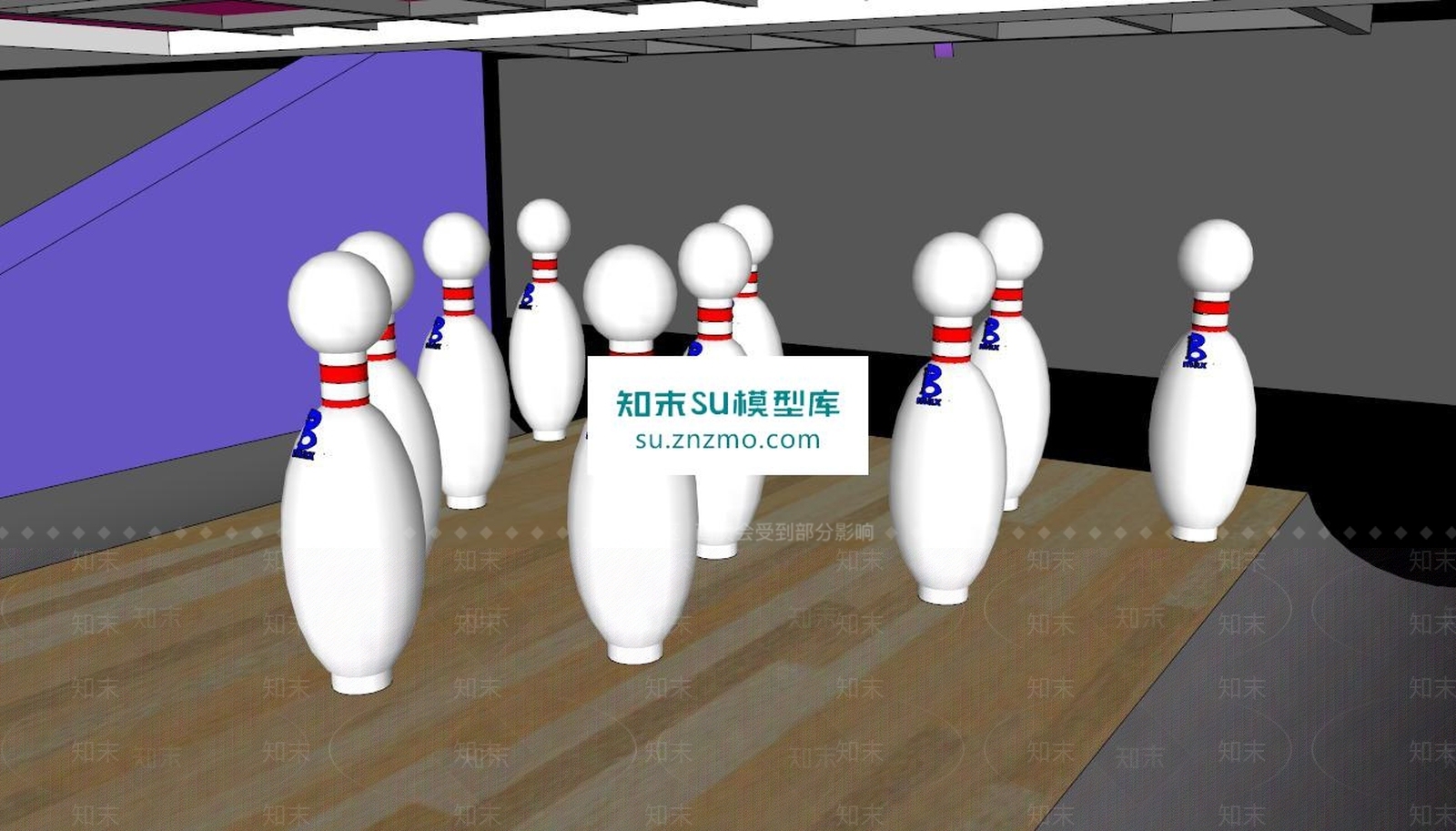 保龄球瓶SU模型下载【ID:169551131】