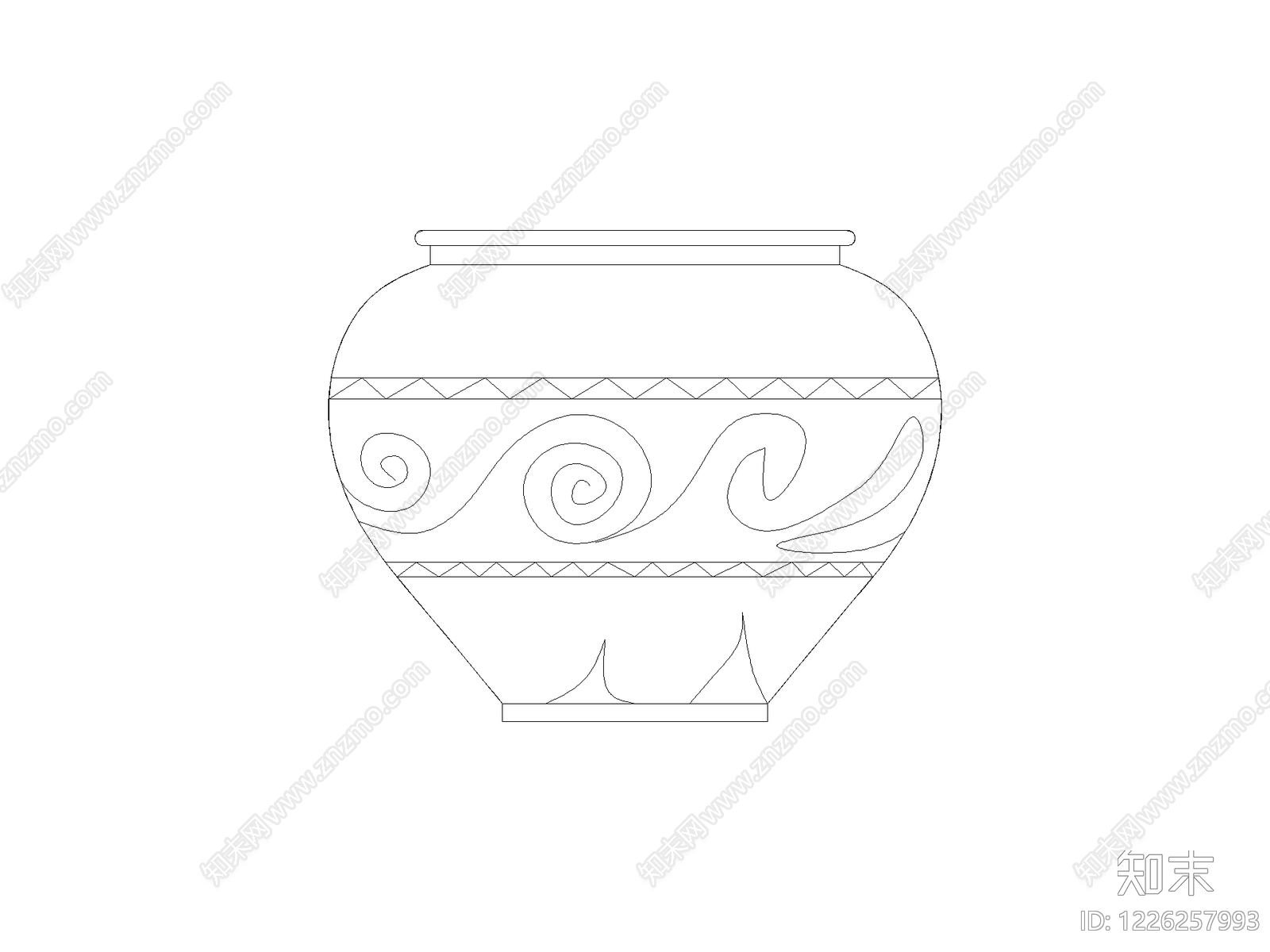 陈设类立面挂画cad施工图下载【ID:1226257993】