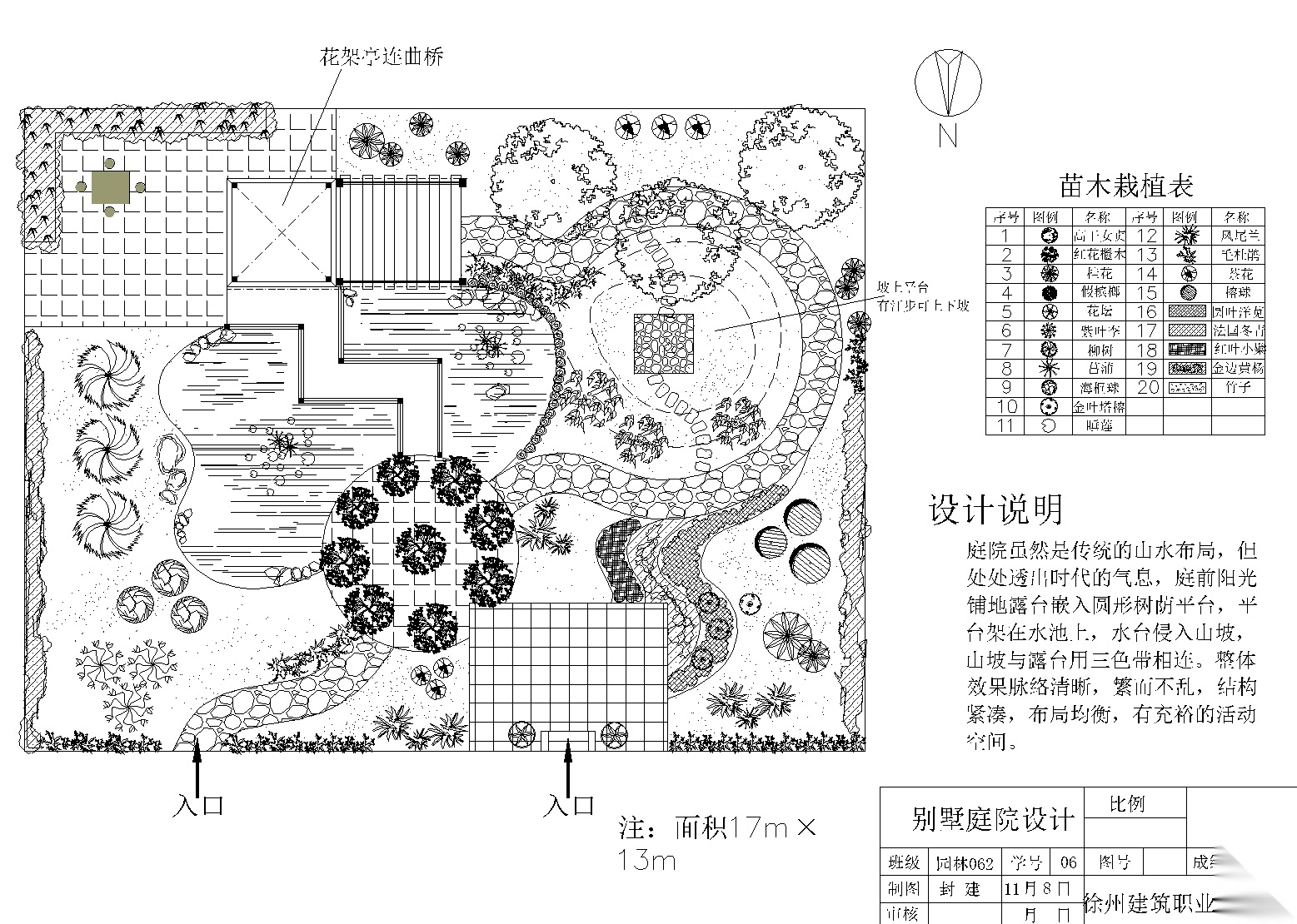 6套小庭院景观设计CAD平面图施工图下载【ID:160687142】