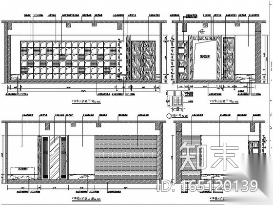 [福州]宁静淡雅新中式风格茶楼设计施工图（含高清效果图...cad施工图下载【ID:165120139】