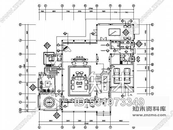 施工图福建中式5层温馨典雅别墅室内设计CAD施工图施工图下载【ID:531973349】