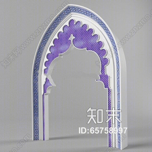 欧式实木拱门3D模型下载【ID:65758997】