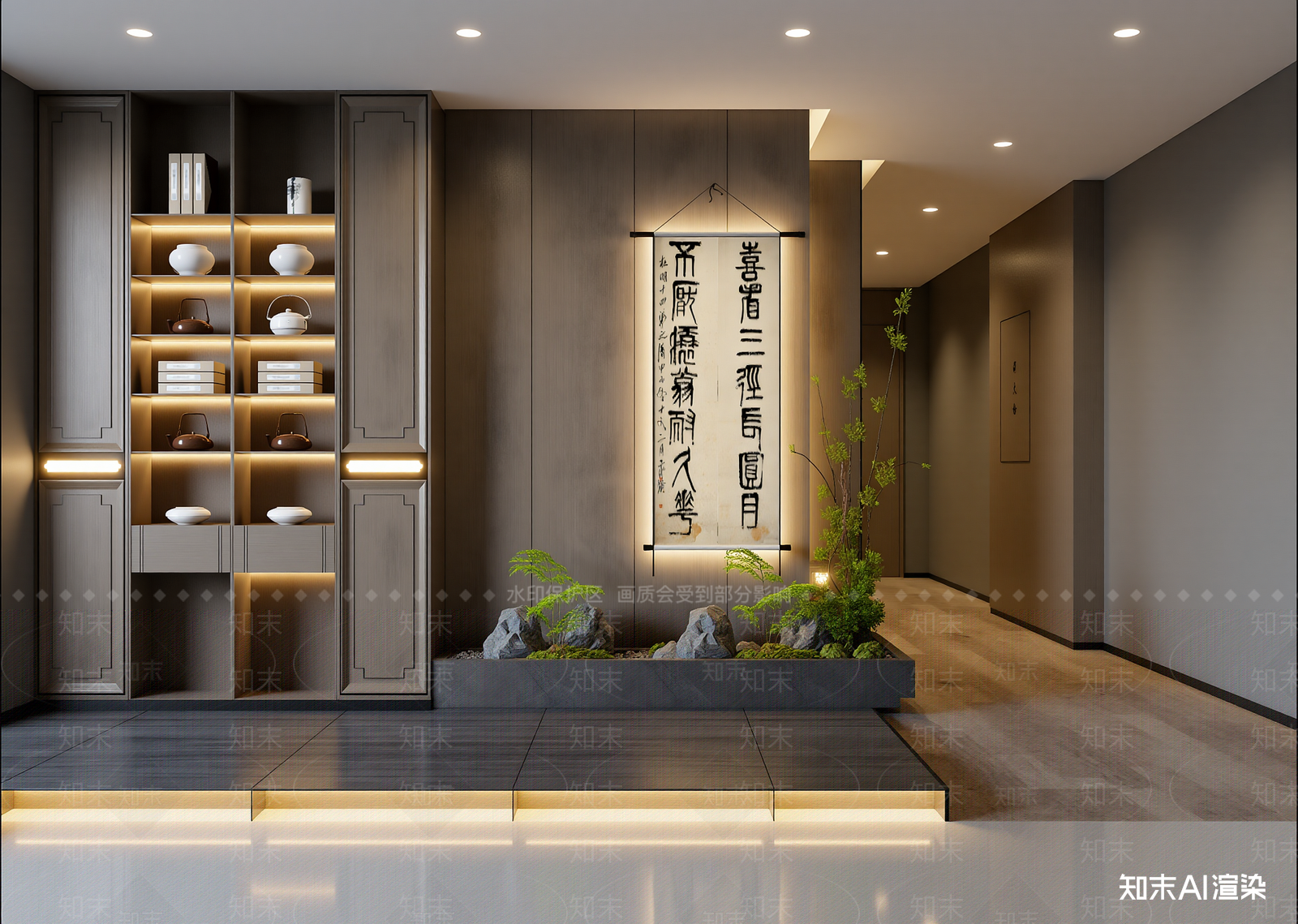 新中式茶馆3D模型下载【ID:1214330370】
