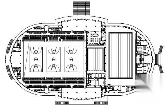 南开某大学体育中心工程全套建筑、结构图纸施工图下载【ID:151671120】