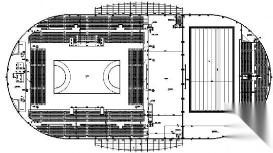 南开某大学体育中心工程全套建筑、结构图纸施工图下载【ID:151671120】