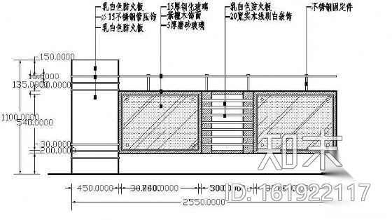 服务台立面图3cad施工图下载【ID:161922117】