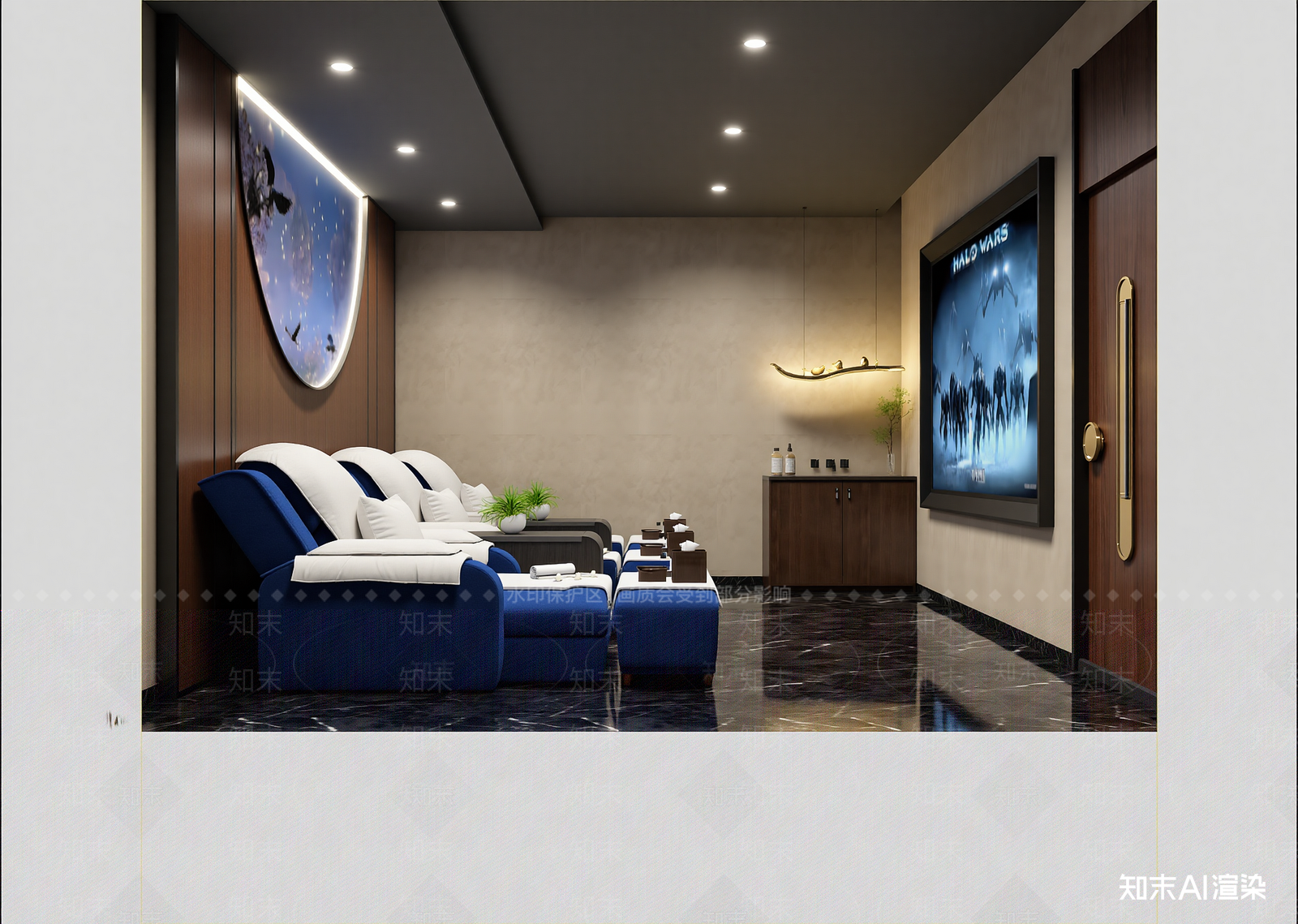 新中式电竞房3D模型下载【ID:1214680235】