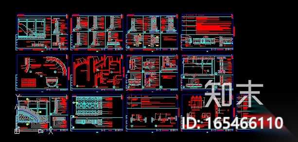 室内装饰工程通用节点-隔墙节点详图cad施工图下载【ID:165466110】