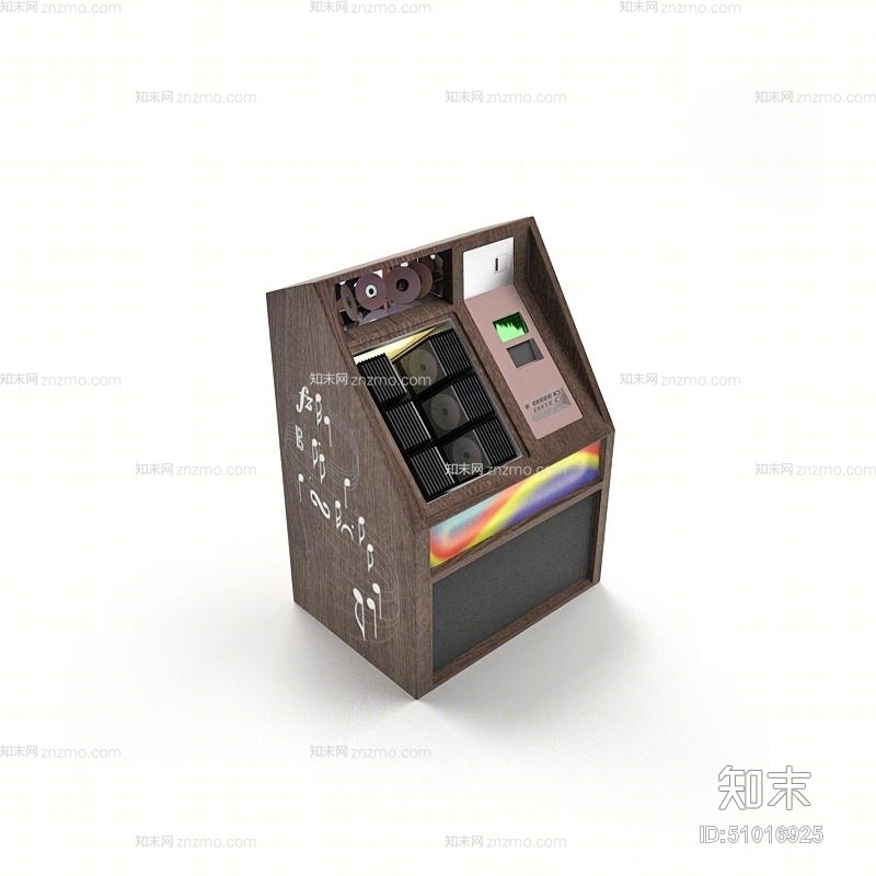 黑色点唱机3D模型下载【ID:51016925】