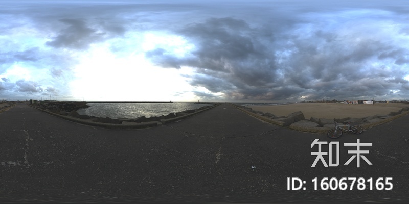 海边外景HDR全景贴图贴图下载【ID:160678165】