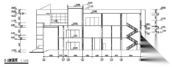 某农业大学大学餐厅建筑设计方案图cad施工图下载【ID:164866182】