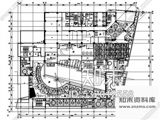施工图上海时尚街区餐饮店装修图cad施工图下载【ID:532012558】