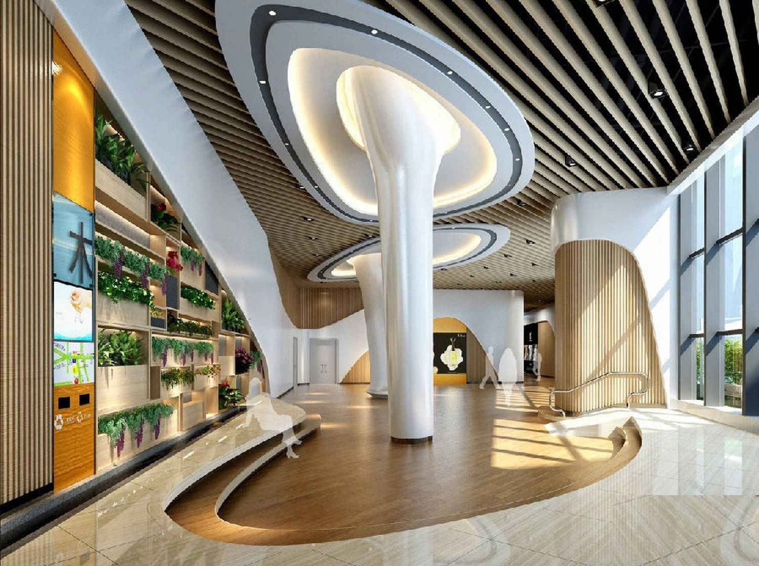 北京设计山东烟台科技CBD美食广场全套CAD施工图+效果图施工图下载【ID:36979969】