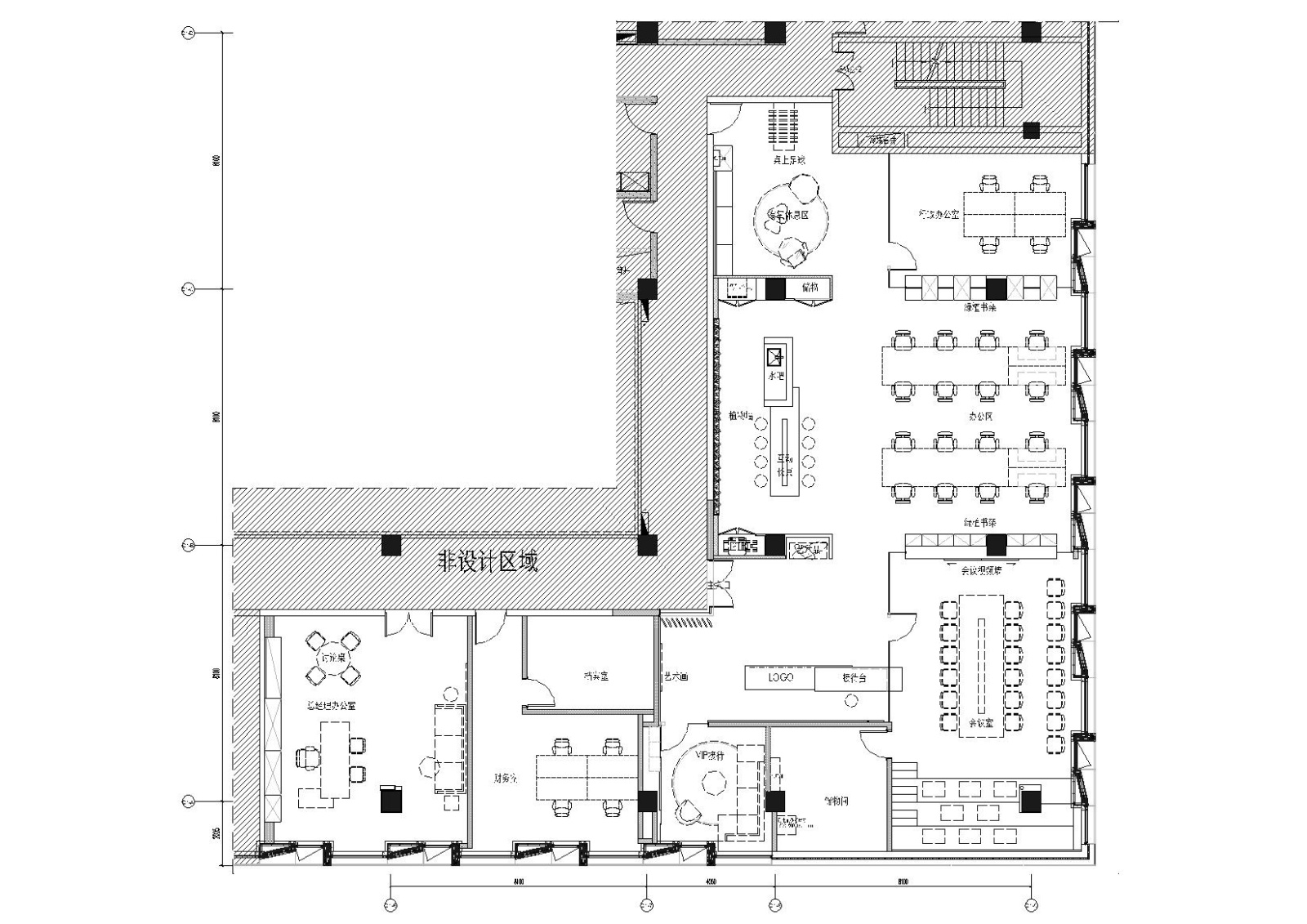 ​[上海]649㎡现代运营办公室施工图+效果图施工图下载【ID:160705172】