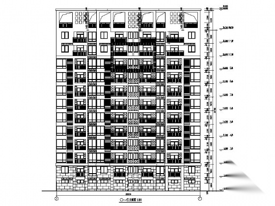[江苏]镇江某十一层住宅小区建筑施工图cad施工图下载【ID:166334190】