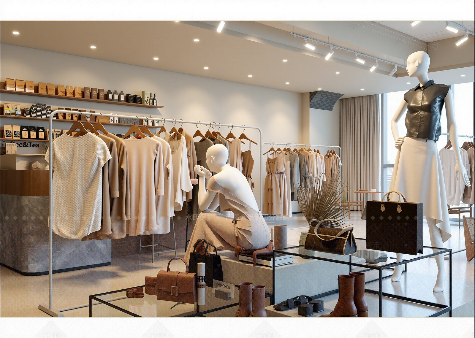 现代服装展厅3D模型下载【ID:1214974113】