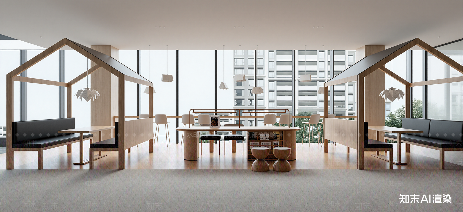 现代咖啡厅SU模型下载【ID:1222196428】