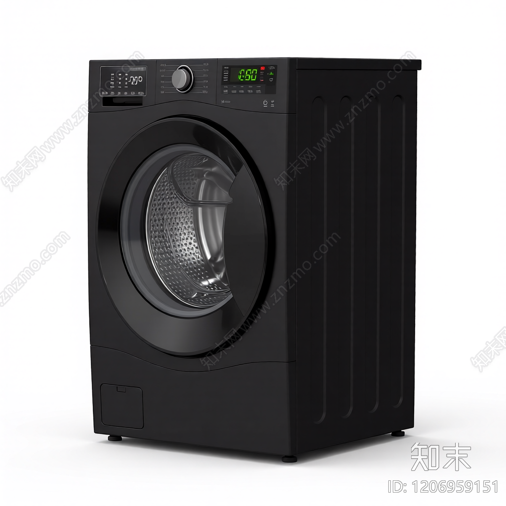 黑色滚筒烘干机3D模型下载【ID:1206959151】