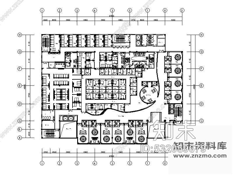 施工图某高档酒店装修图(含效果)cad施工图下载【ID:532059679】