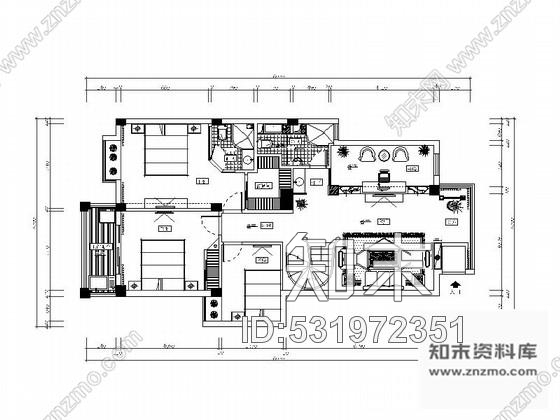 施工图浙江豪华欧式含阁楼别墅室内设计CAD施工图施工图下载【ID:531972351】