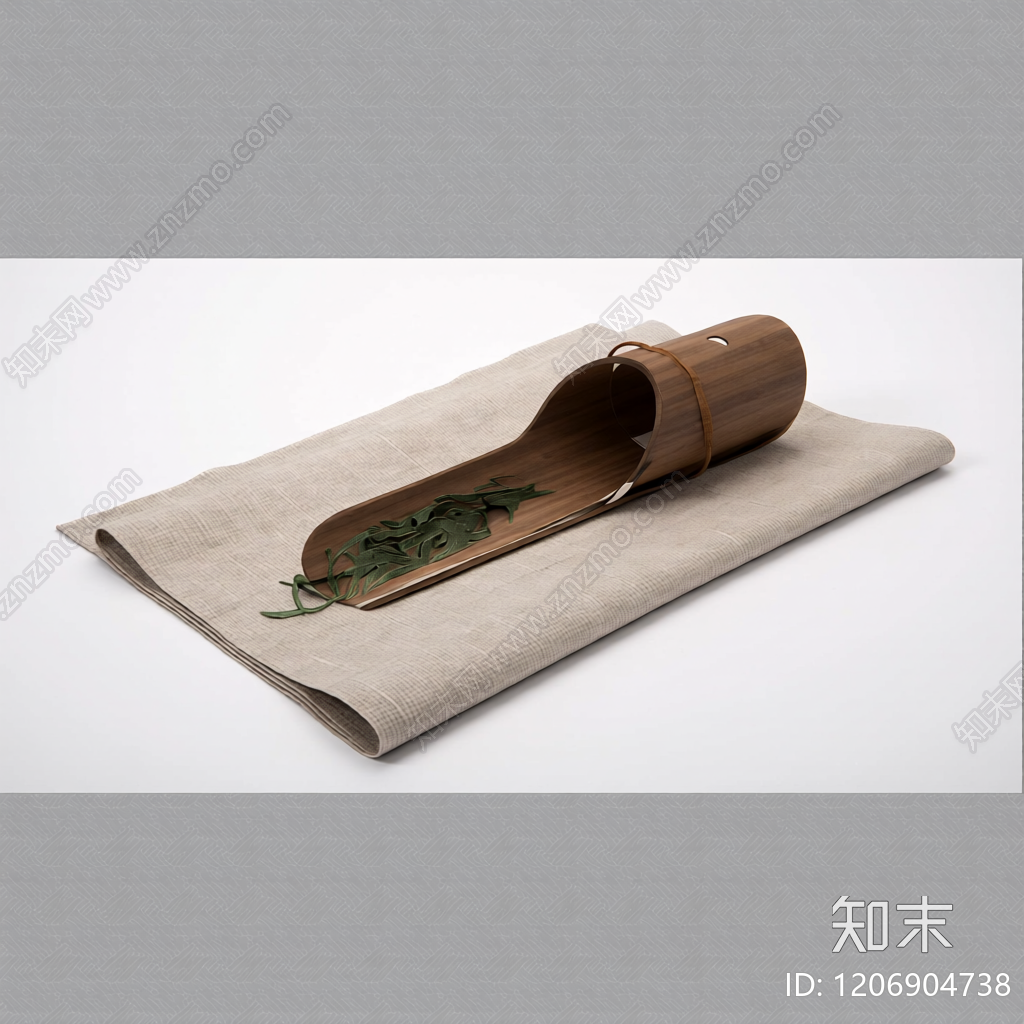 木质茶具套装3D模型下载【ID:1206904738】