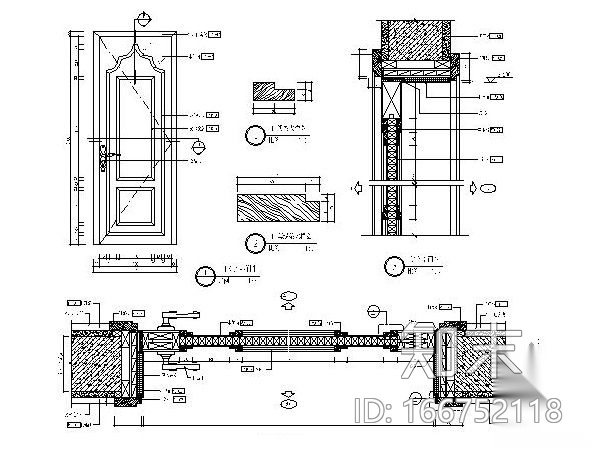 别墅房间门cad施工图下载【ID:166752118】