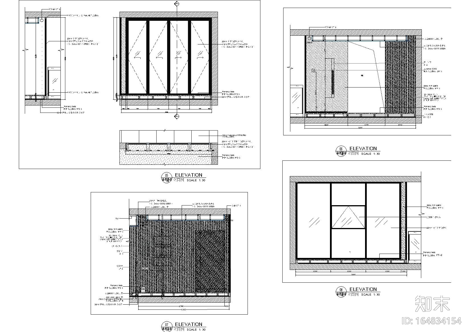 [云南]板栗林P1户型树屋体验住宅施工图cad施工图下载【ID:164834154】