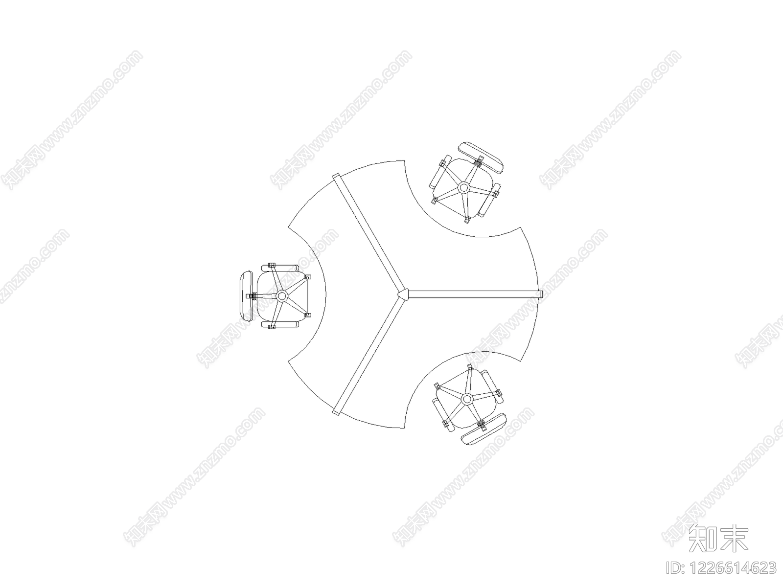 桌椅CAD图纸