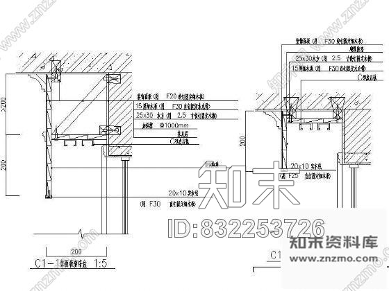 图块/节点窗帘盒详图cad施工图下载【ID:832253726】