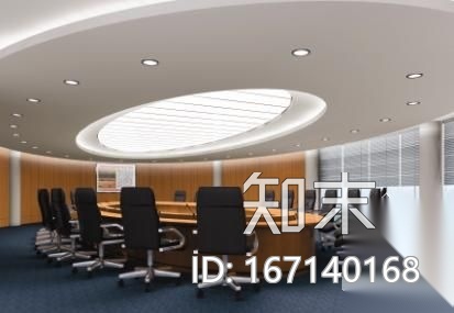 [上海]某实业公司写字楼装修图(含效果)cad施工图下载【ID:167140168】