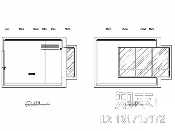 [深圳]普通住宅区现代时尚两居室装修施工图cad施工图下载【ID:161715172】