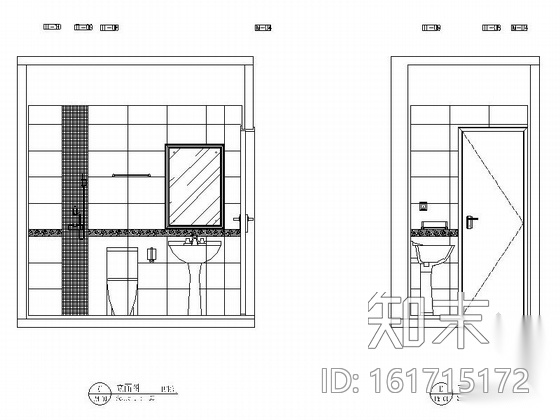 [深圳]普通住宅区现代时尚两居室装修施工图cad施工图下载【ID:161715172】