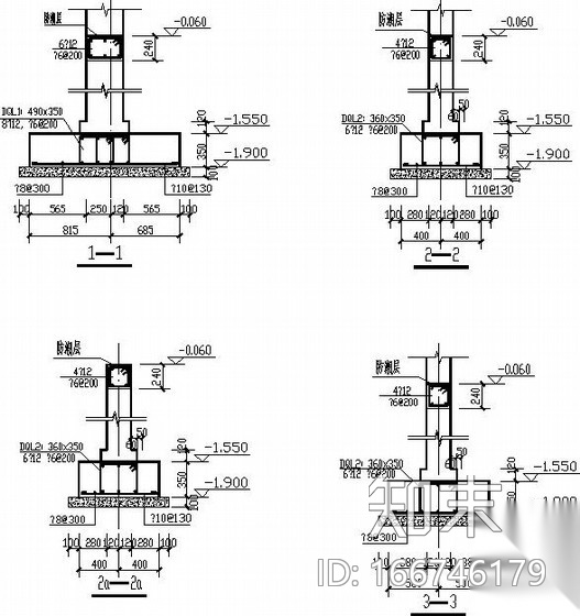 4层砖混综合服务楼建筑结构施工图(含PKPM模型)施工图下载【ID:166746179】