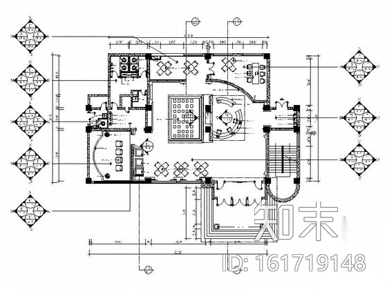 [长春]核心地段现代风格售楼处CAD装修图cad施工图下载【ID:161719148】